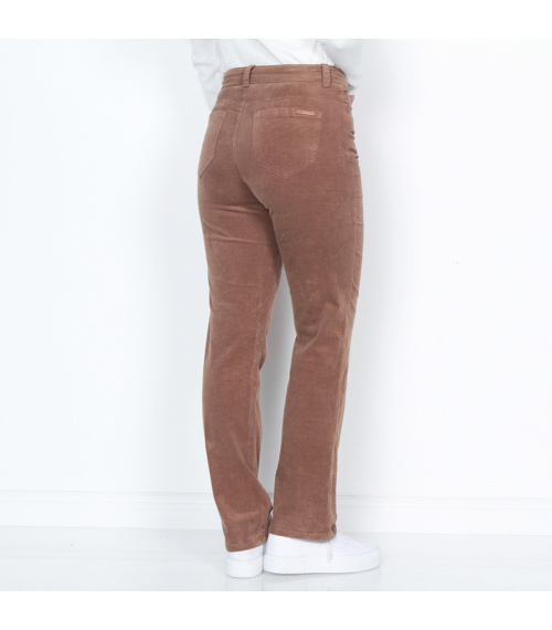 PANTALON COTELE RECTO PUSH IN PUSH UP PRETINA  BASICA UN BOTON