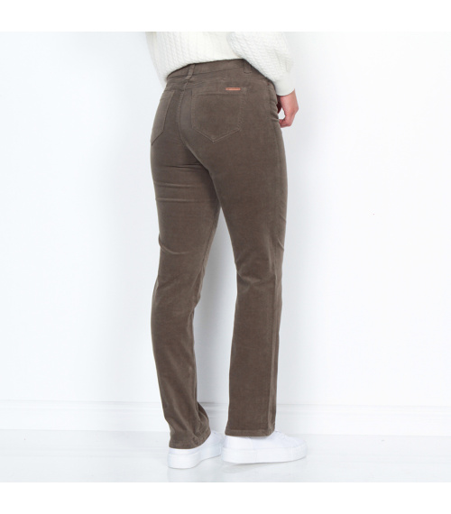 PANTALON COTELE RECTO PUSH IN PUSH UP PRETINA  BASICA UN BOTON