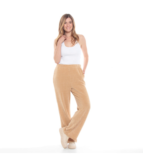 PANTALON CHENILLE CON CINTURA ELASTICADA