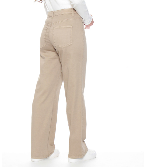 PANTALON RECTO TIRO ALTO PRETINA BASICA 1 BOTON
