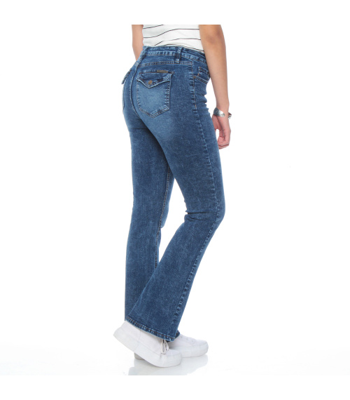 JEANS RECTO TIRO MEDIO PRETINA BASICA 1 BOTON