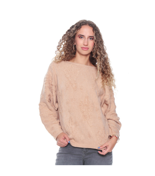 SWEATER MANGA LARGA SOLIDO ESCOTE REDONDO