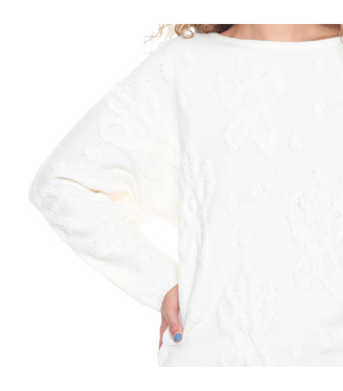 SWEATER MANGA LARGA SOLIDO ESCOTE REDONDO