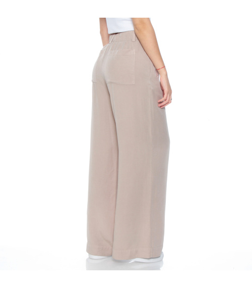 PANTALON WIDE LEG LYOCELL TIRO ALTO PRETINA ELASTICADA