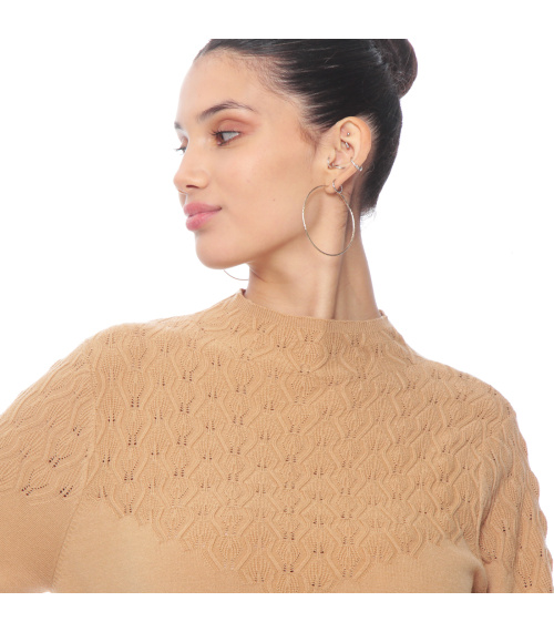 SWEATER MANGA LARGA CUELLO ALTO