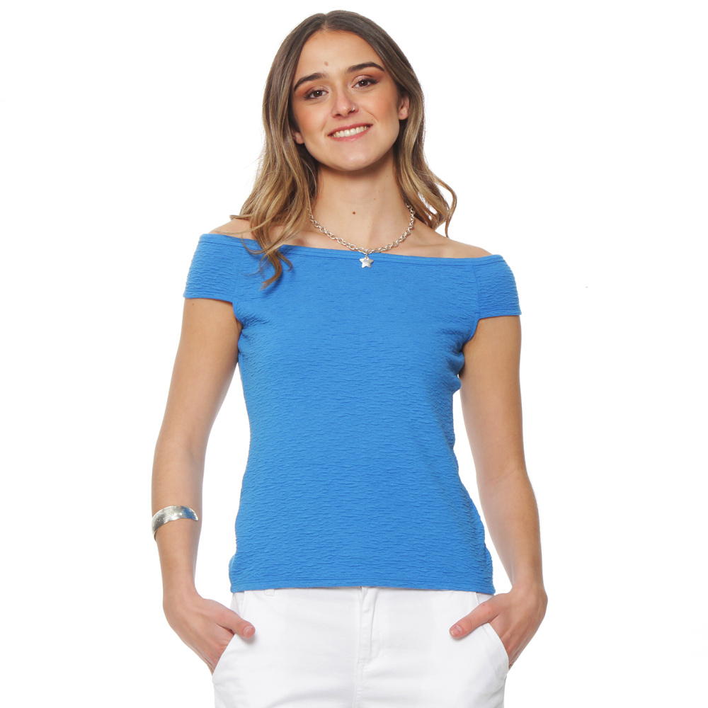 POLERA MANGA CORTA HOMBRO DESCUBIERTO