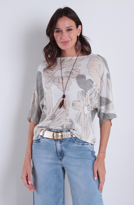 Sweater Sublimado Manga 3/4 Escote Redondo