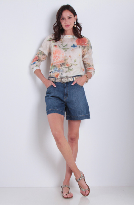 Sweater Sublimado Manga Larga Escote Redondo