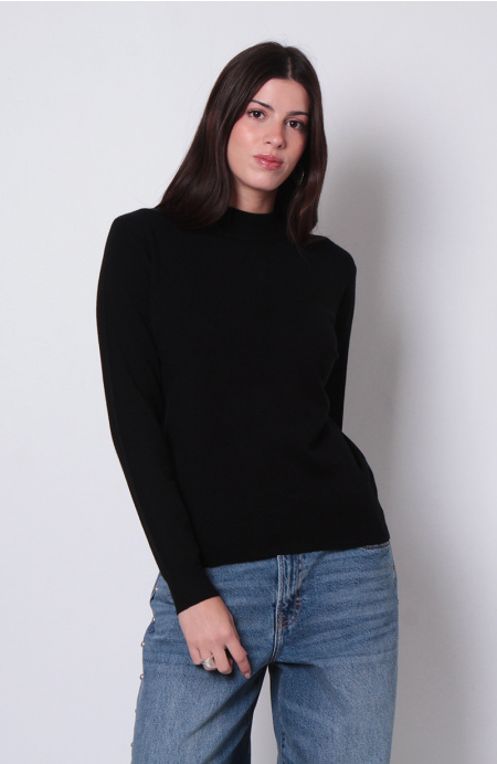 Sweater Manga Larga  Cuello Subido
