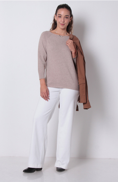 SWEATER MANGA 3/4 ESCOTE BOTE