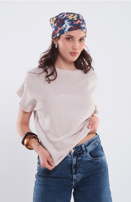 Sweater Manga Corta Escote Redondo