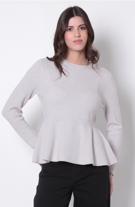 Sweater Manga Larga Cuello Redondo
