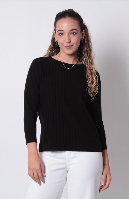 SWEATER MANGA 3/4 ESCOTE REDONDO