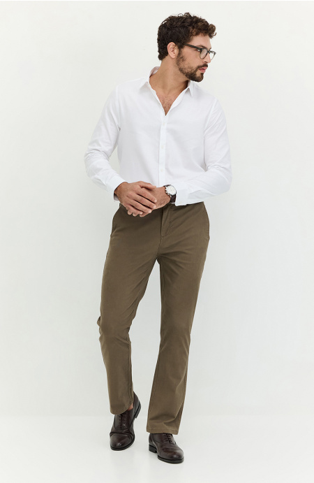 Pantalon Hombre Recto Tiro Alto Pretina Basica 1 Boton