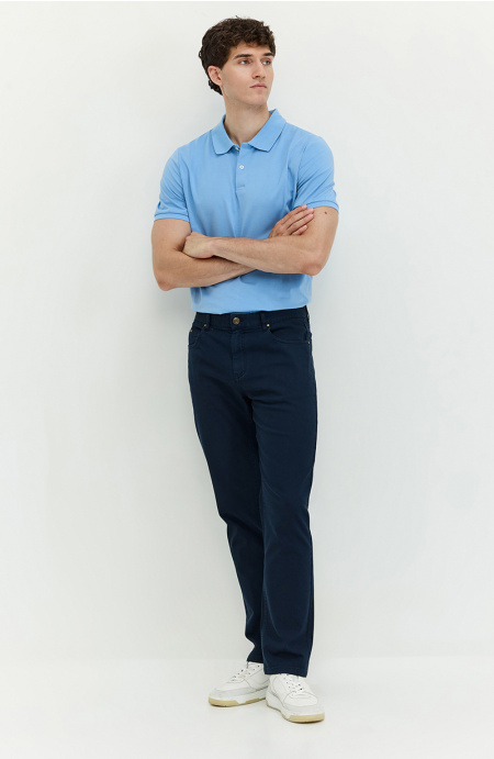 Pantalon Hombre Slim Fit Tiro Alto Pretina Basica 1 Boton
