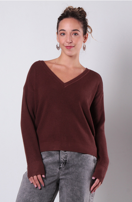 Sweater Manga Larga Escote V