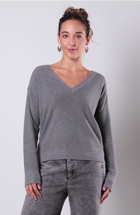 Sweater Manga Larga Escote V
