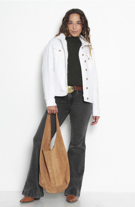 Chaqueta Denim Clasica Pretina Basica