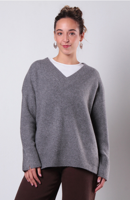 Sweater Manga Larga Escote V