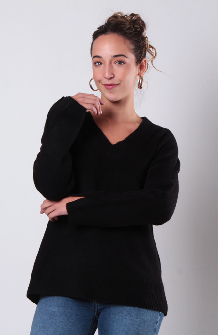Sweater Manga Larga Escote V