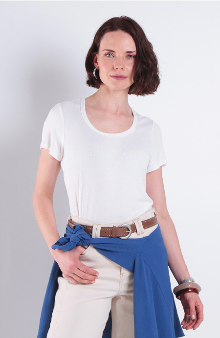 Polera Manga Corta Escote Redondo