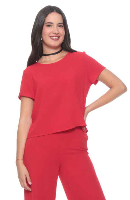 Blusa Manga Corta Escote Redondo