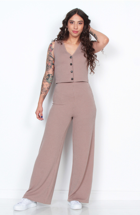 Conjunto Vest Y Pantalon Solido