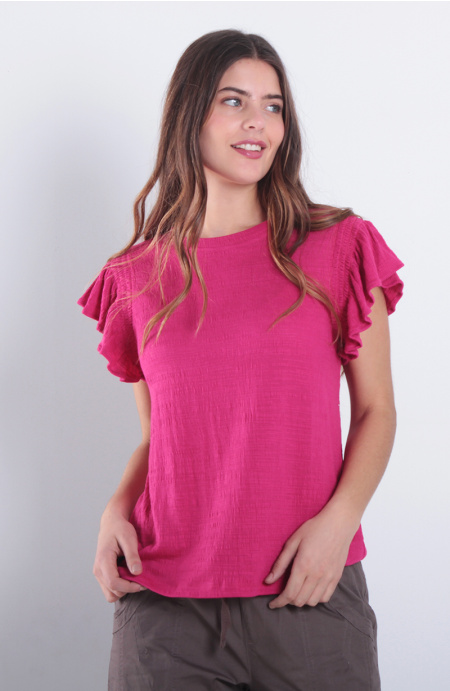 Polera Manga Corta Escote Redondo