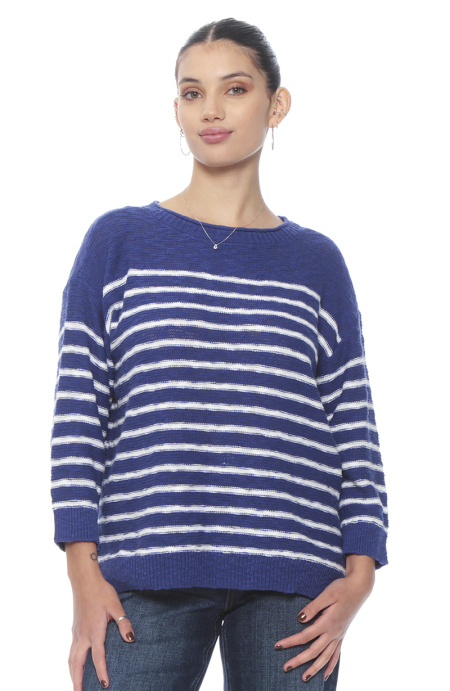 Sweater Manga Larga Listado Escote Redondo