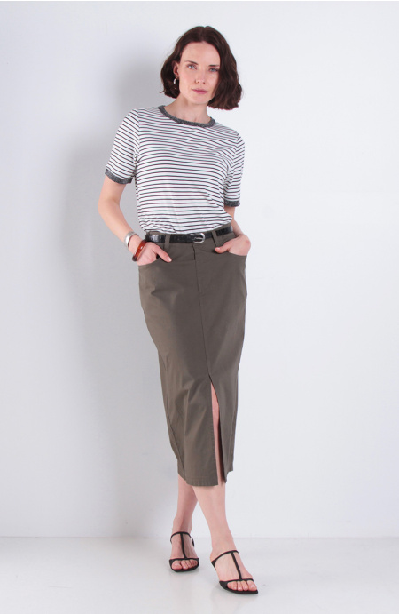Falda Cargo Solido Pretina Basica 1 Boton