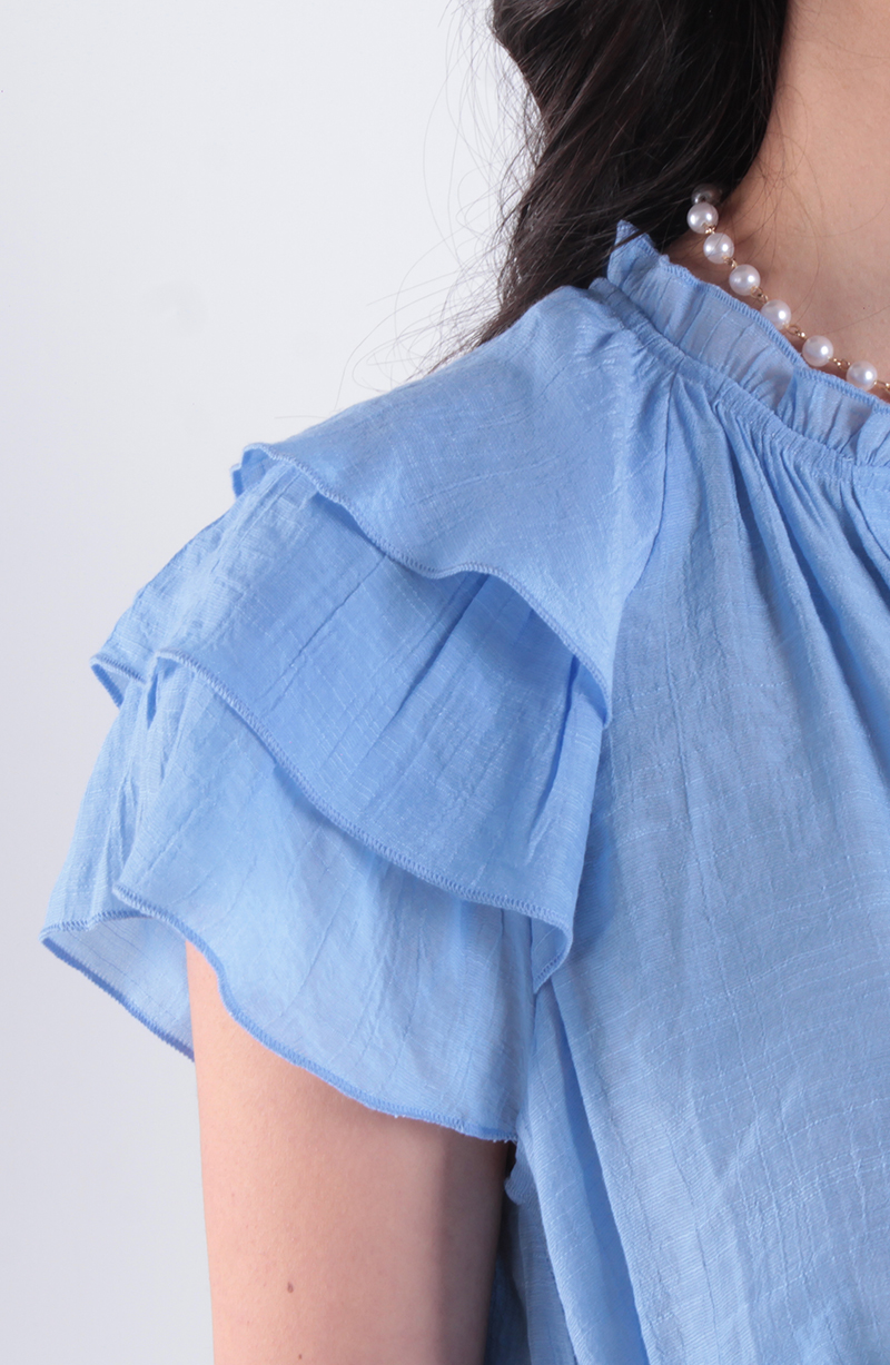 Blusa Manga Corta Escote V hover