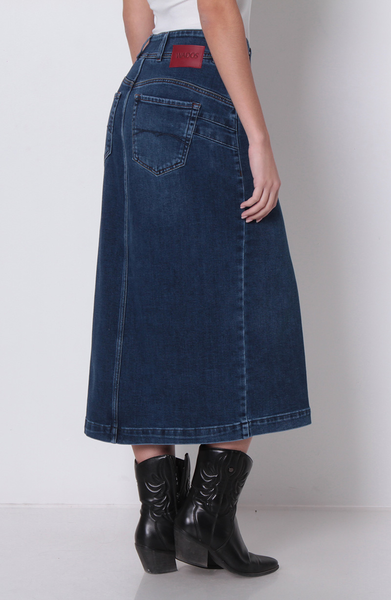 Falda Pretina Ancha Dos Botones  Recta  Push Up hover