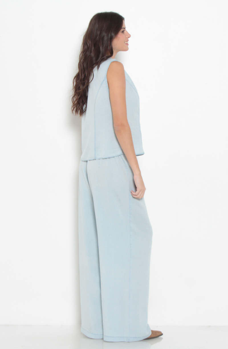 Conjunto Lyocell Blusa Sin Manga Y Pantalon hover