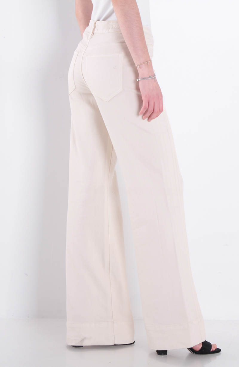 Jeans Flare Tiro Medio Pretina Basica 1 Boton hover