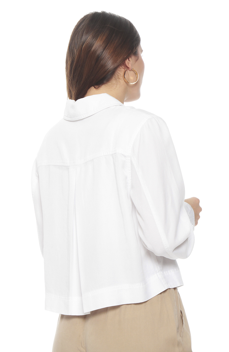 Chaqueta Manga Larga Lyocell Con Bolsillos Delantero hover