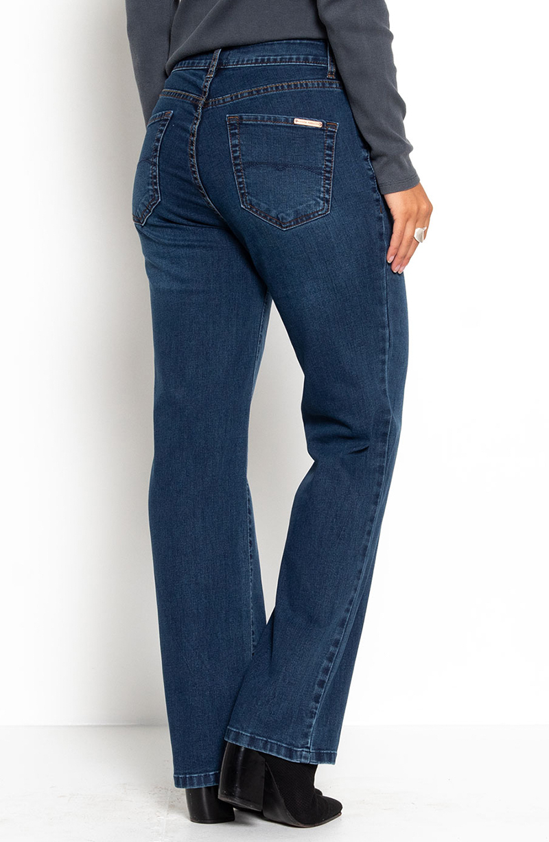 JEANS RECTO TIRO ALTO PRETINA BASICA 1 BOTON hover