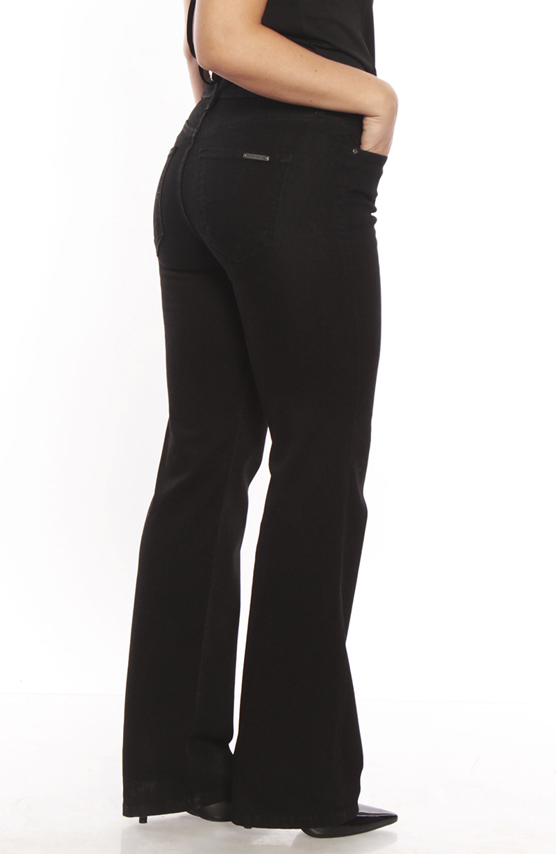 Jeans Tiro Alto Basico Pretina Un Boton Recto hover