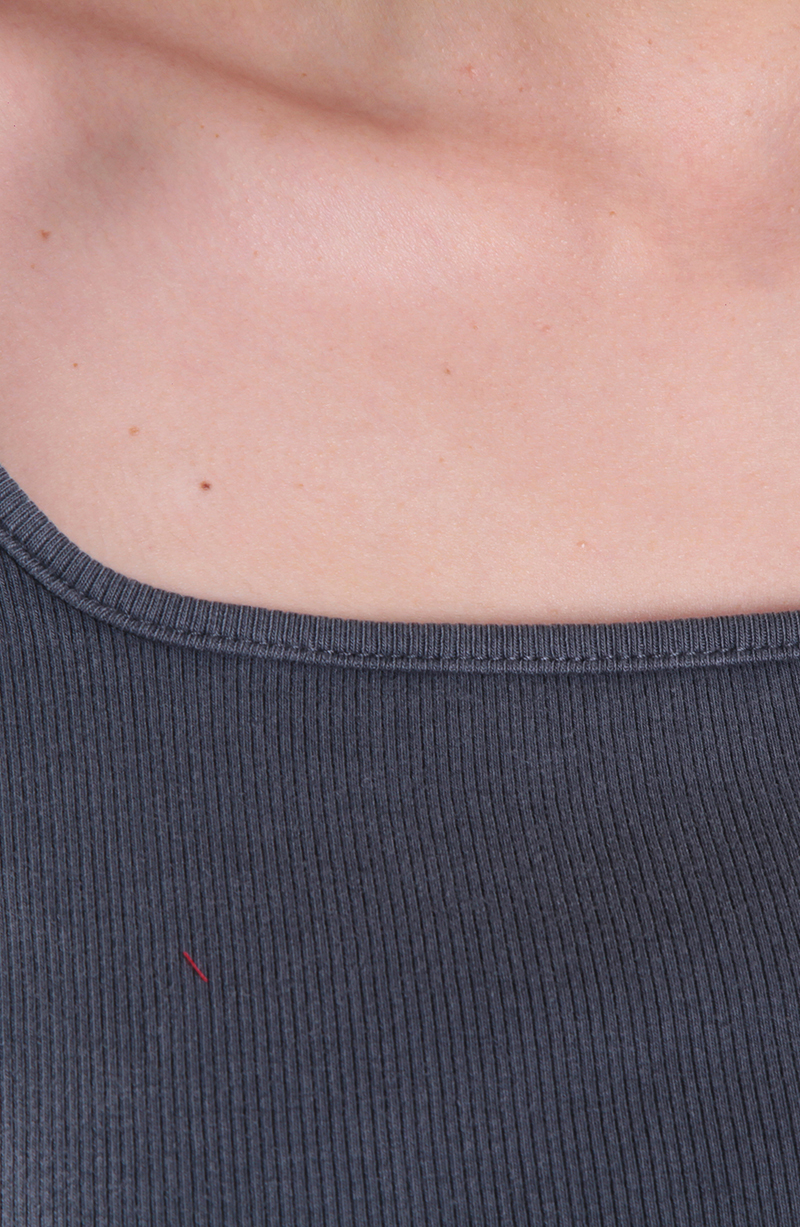 Polera Manga Corta Escote Cuadrado Acidwash hover