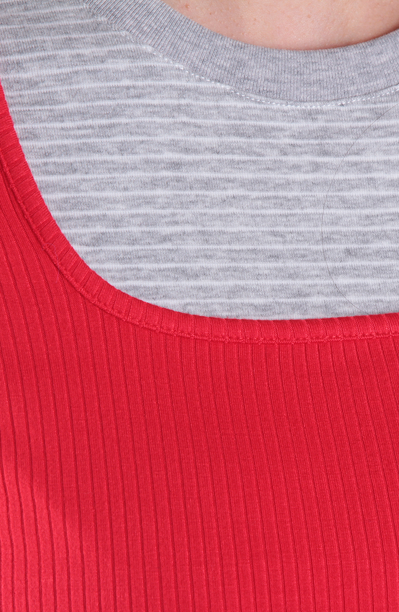 Polera Manga Corta Escote Cuadrado Rib 5X2 hover