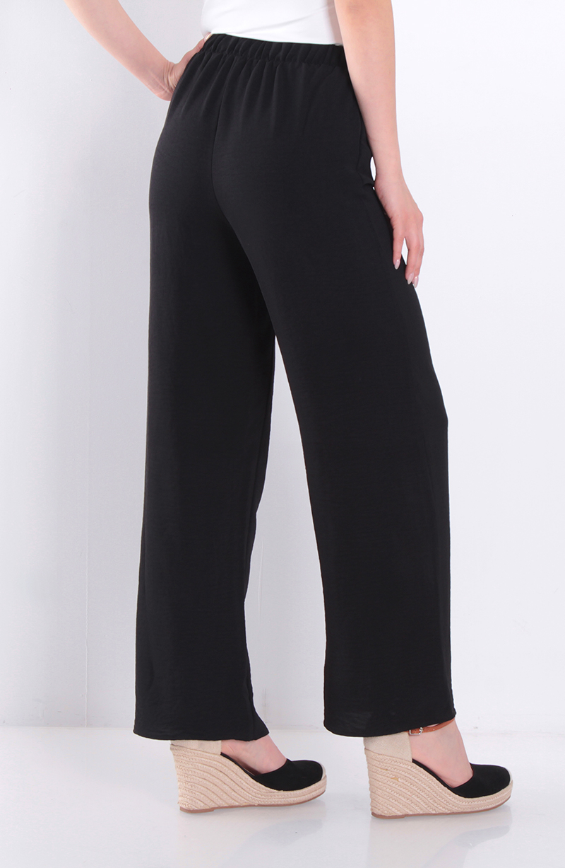 Pantalon Wide Leg Tiro Alto Pretina Elasticada hover
