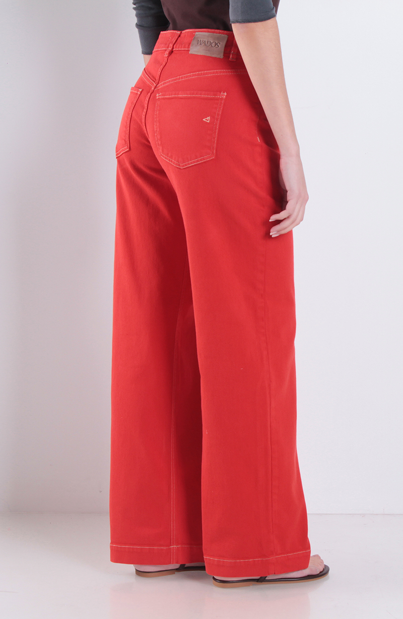 JEANS WIDE LEG TIRO ALTO PRETINA BASICA 1 BOTON hover