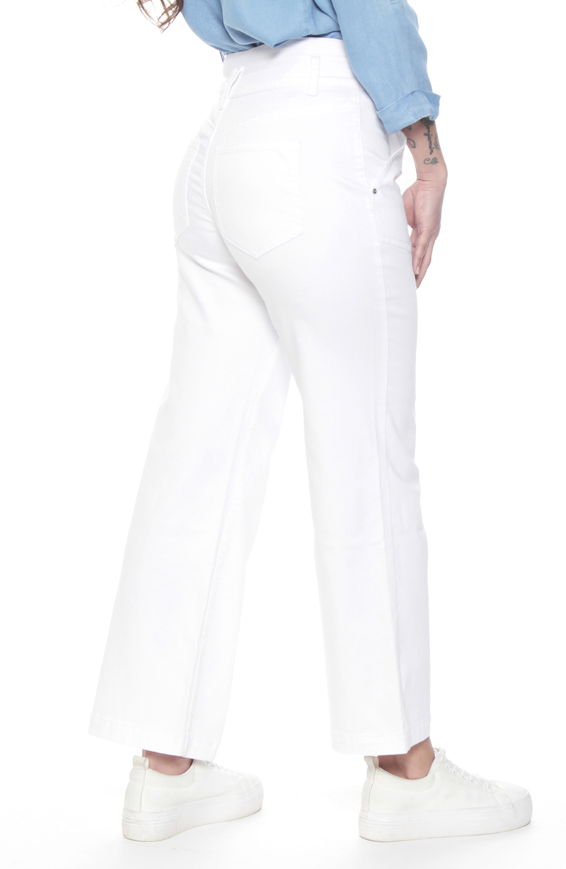 Pantalon Crop Cargo Tiro Alto Pretina Media 2 Botones hover