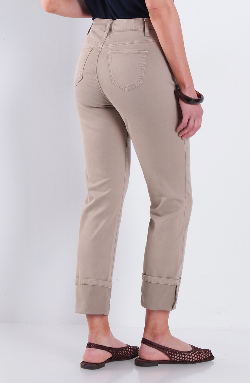 Pantalon Recto Roll Up Tiro Alto Pretina Basica 1 Boton hover
