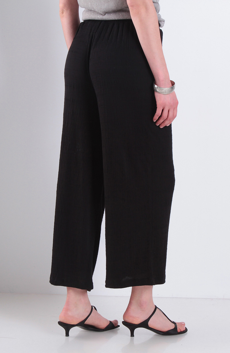 Pantalon Wide Leg Tiro Alto Pretina Basica Elasticada hover