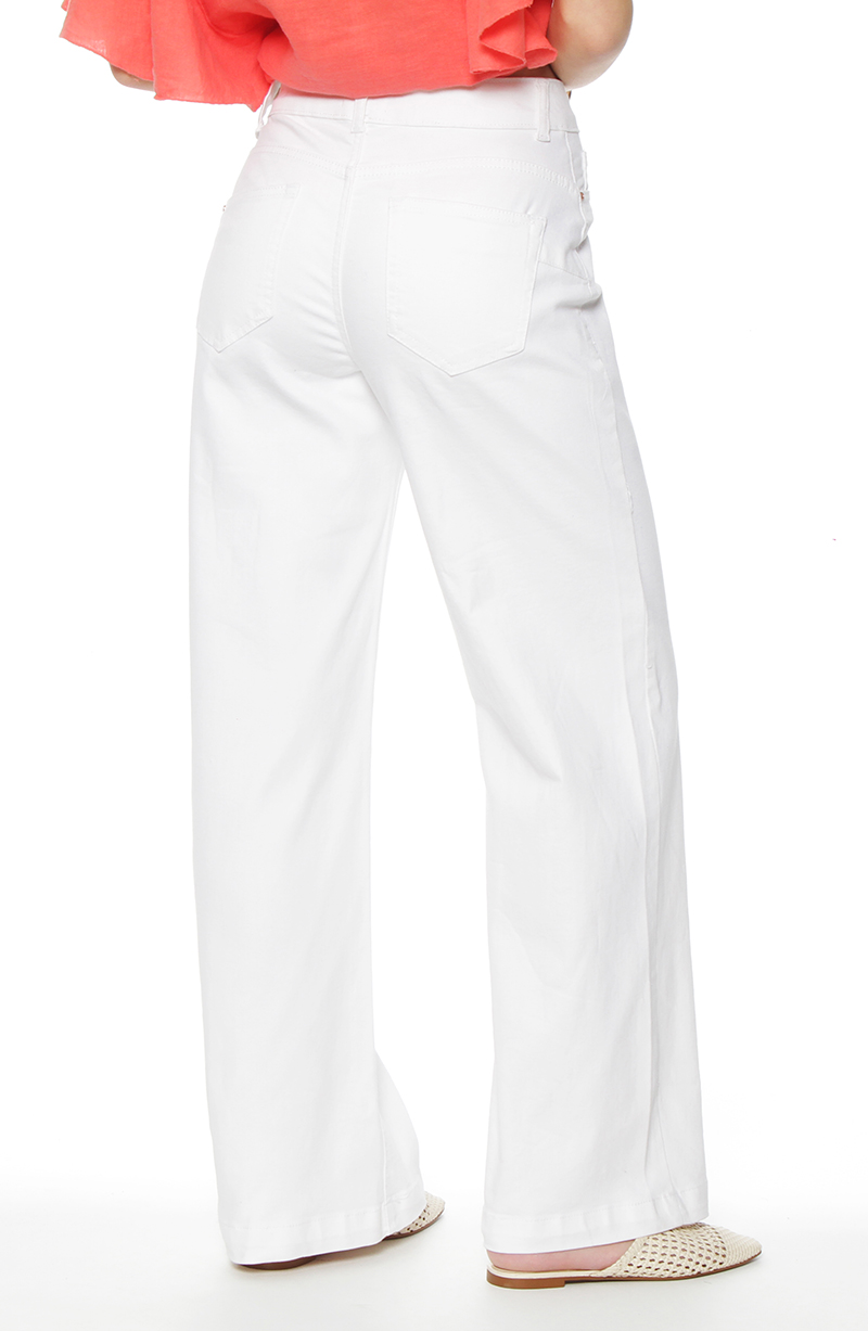 Jeans Wide Leg Tiro Alto Pretina Basica 1 Boton hover