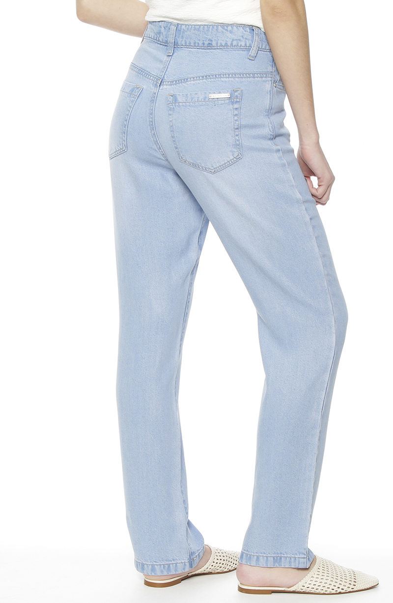 Pantalon Recto Lyocell Tiro Alto Pretina Basica 1 Boton hover