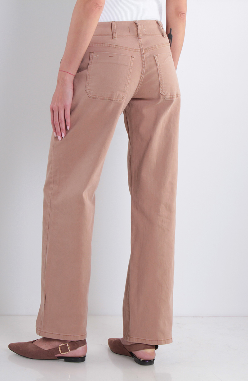 Jeans Cargo Wide Leg Tiro Alto Pretina Basica 1 Boton hover