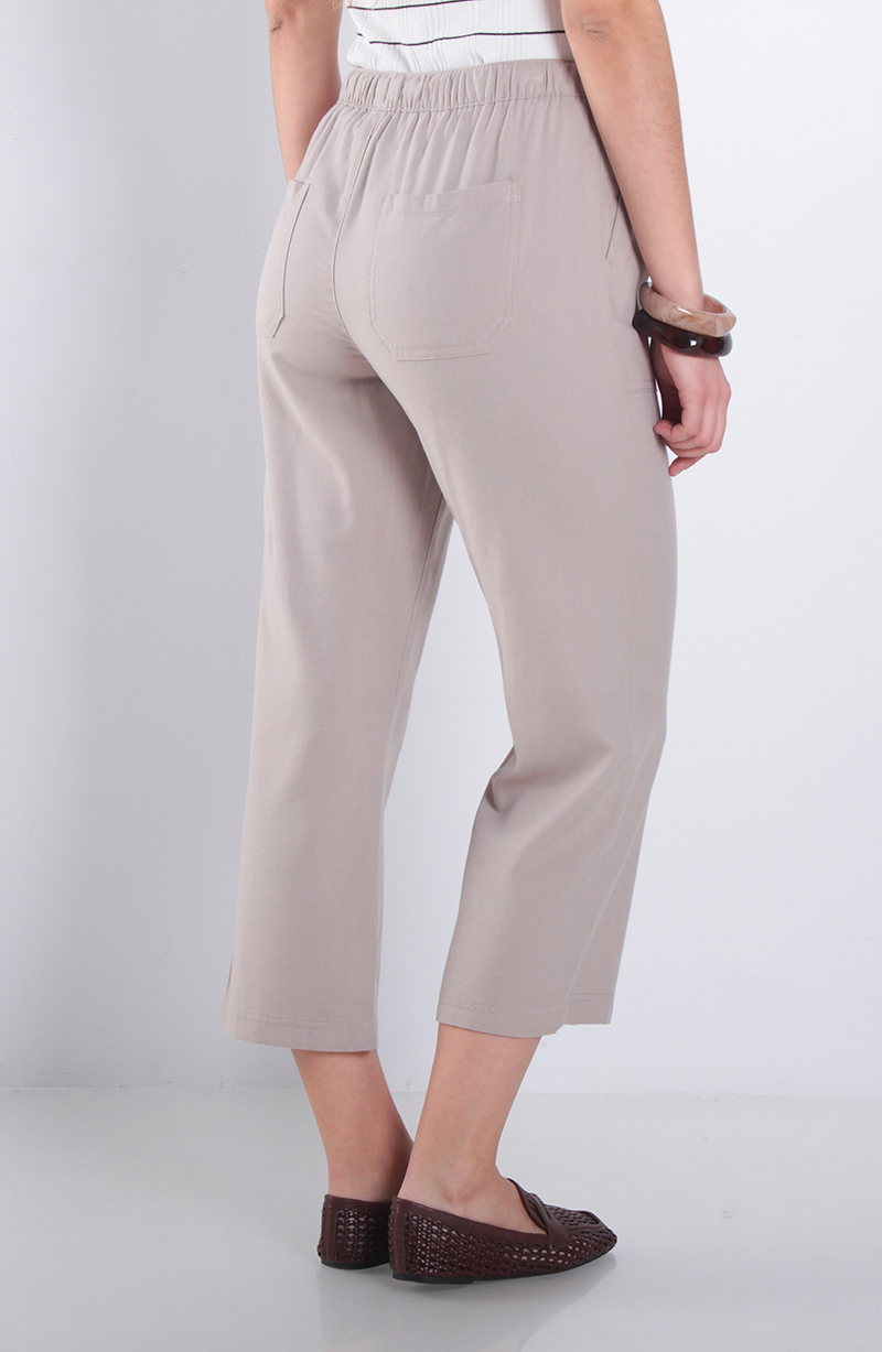Pantalon Crop Tiro Alto Pretina Elasticada hover