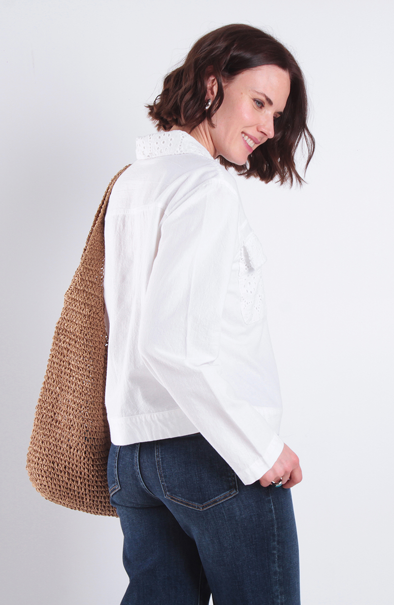 Chaqueta Manga Larga Embroidery Con Bolsillos hover
